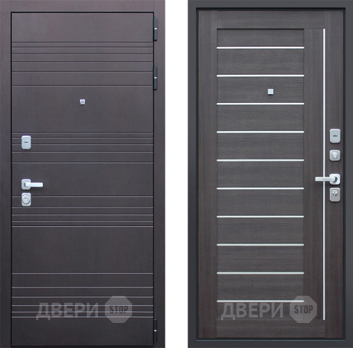 Входная металлическая Дверь АСД Дуэт Орех рифленый