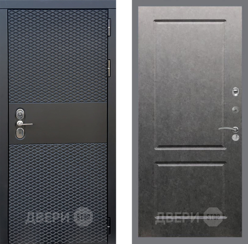 Дверь Стоп БЛЭК CISA ФЛ-117 Штукатурка графит