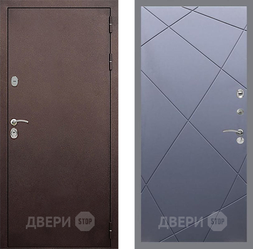 Дверь Стоп КЛАССИК Медь ФЛ-291 Силк титан
