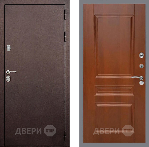 Дверь Стоп КЛАССИК Медь ФЛ-243 Итальянский орех