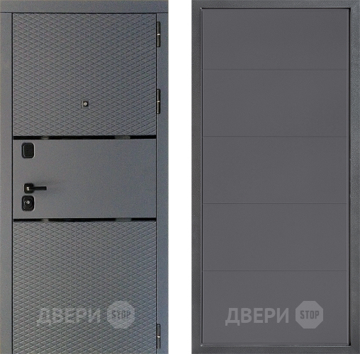 Дверь Дверной континент Диамант Дизайн ФЛ-649 Графит софт