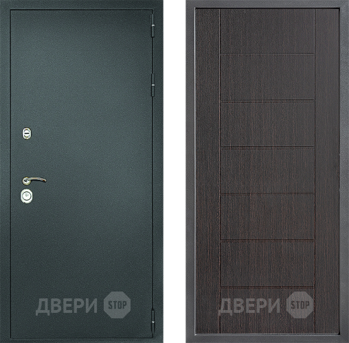 Входная металлическая Дверь Дверной континент Рубикон Серебро Дизайн ФЛ-Лайн Венге