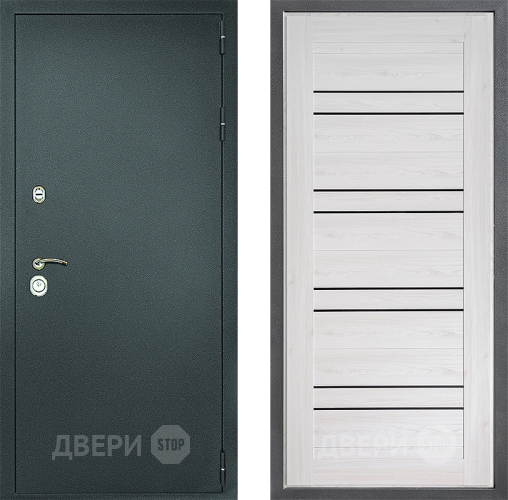 Дверь Дверной континент Рубикон Серебро Дизайн ФЛ-49 Сосна белая