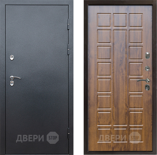 Входная металлическая Дверь Престиж TERMO с терморазрывом Снегирь Серебро Престиж Дуб