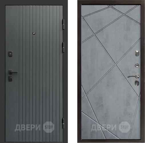 Дверь Престиж Tvist Grey Лучи Бетон темный