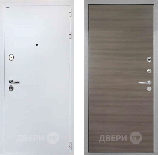 Входная металлическая Дверь Интекрон (INTECRON) Колизей White Гладкая Дуб тоскано поперечный