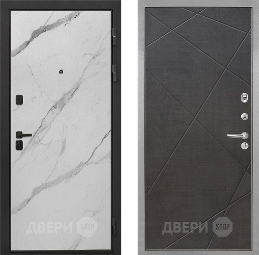 Дверь Интекрон (INTECRON) Профит Black Мрамор Арктик Лучи-М Венге распил кофе