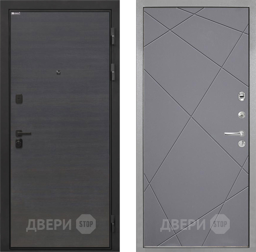 Дверь Интекрон (INTECRON) Профит Black Эковенге Лучи-М Графит софт