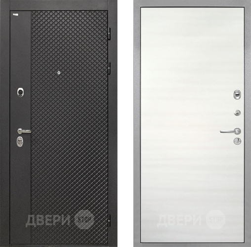 Дверь Интекрон (INTECRON) Олимпия Black 4К Гладкая Дуб сильвер поперечный