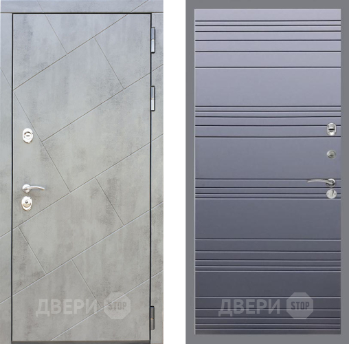 Входная металлическая Дверь Рекс (REX) 22 Line Силк титан