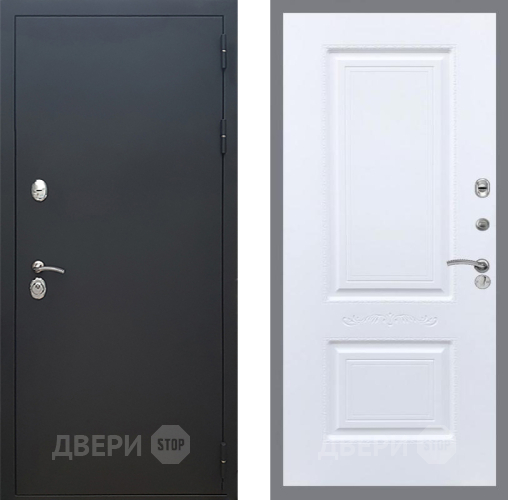 Дверь Рекс (REX) 5 Черный Муар Смальта Силк Сноу