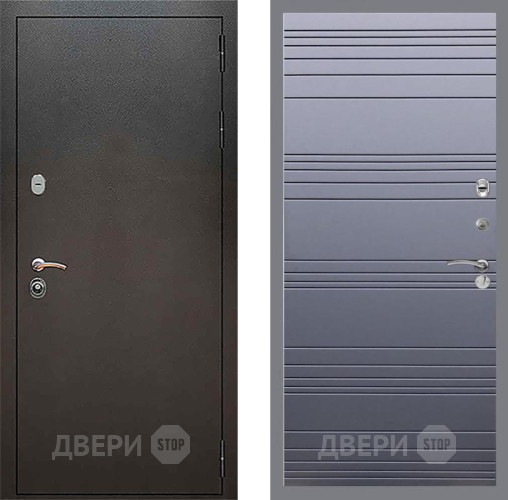 Дверь Рекс (REX) 5 Серебро Антик Line Силк титан