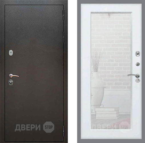 Дверь Рекс (REX) 5 Серебро Антик Зеркало Пастораль Силк Сноу