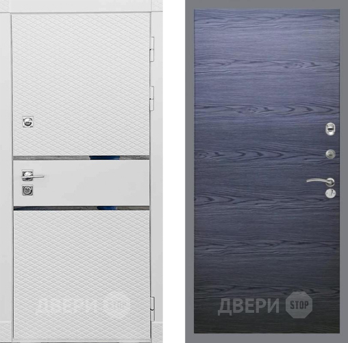 Дверь Рекс (REX) 15 Силк Сноу GL Дуб тангенальный черный